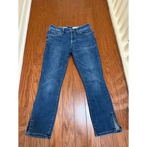 Pilcro and the Letterpress Stet Jeans Medium Wash Side Slit Straight Leg Size 27